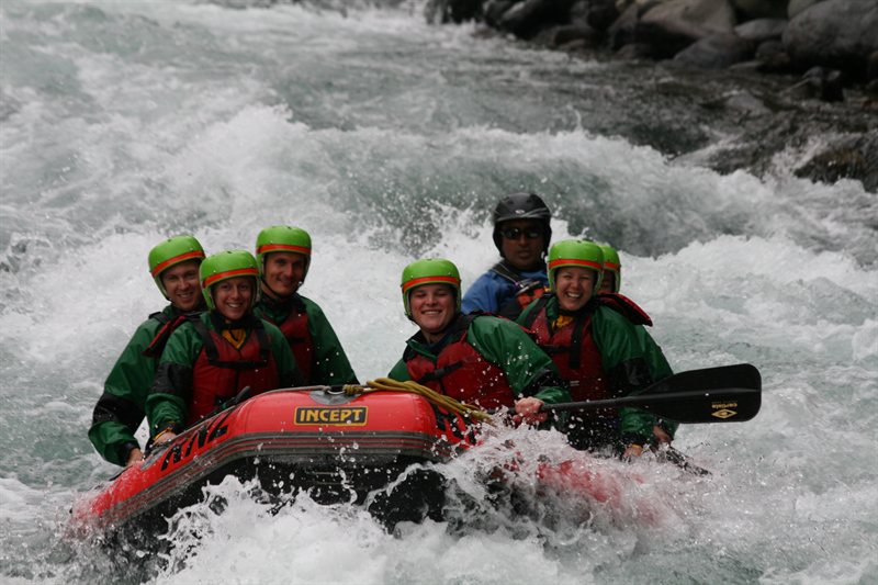 Rafting down the Tongariro River