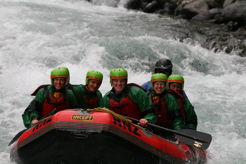 Rafting down the Tongariro River