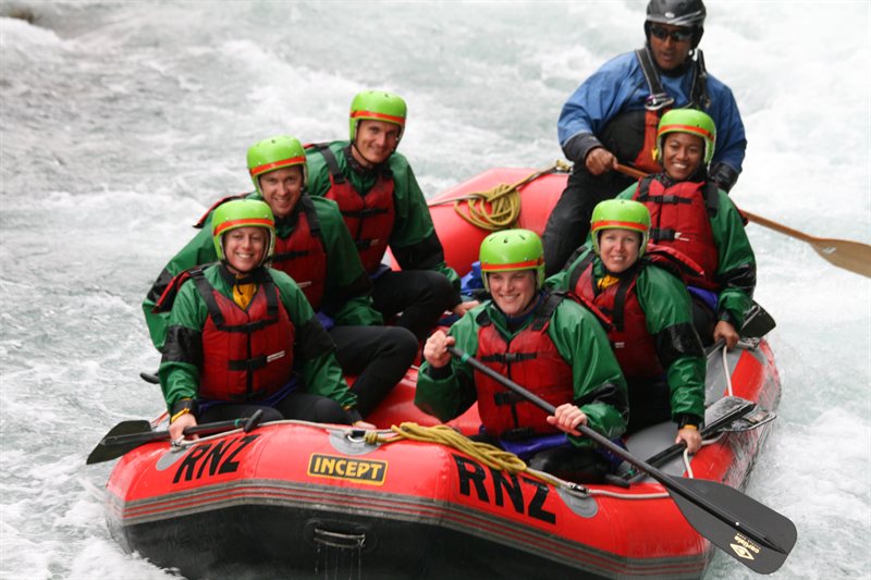 Rafting down the Tongariro River