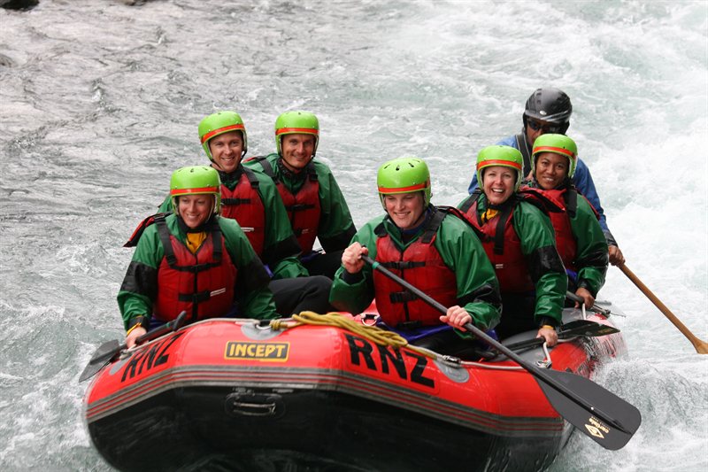 Rafting down the Tongariro River