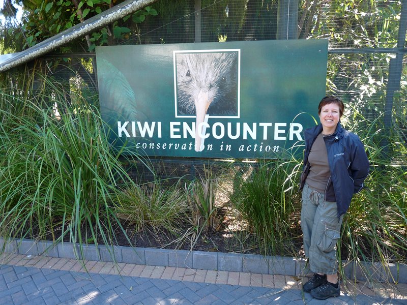 Claire outside Kiwi Encounter