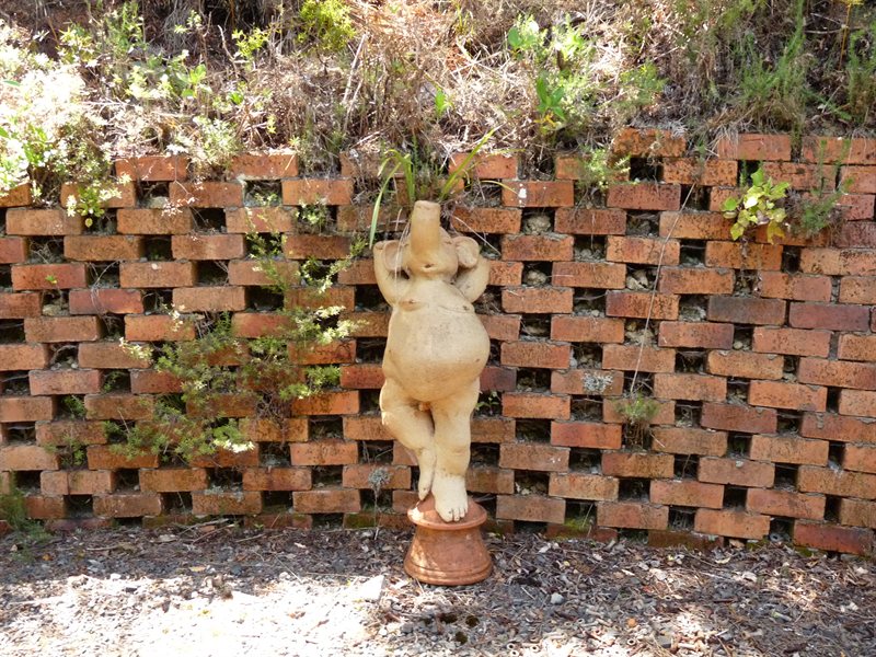 One of the sculptures along the line