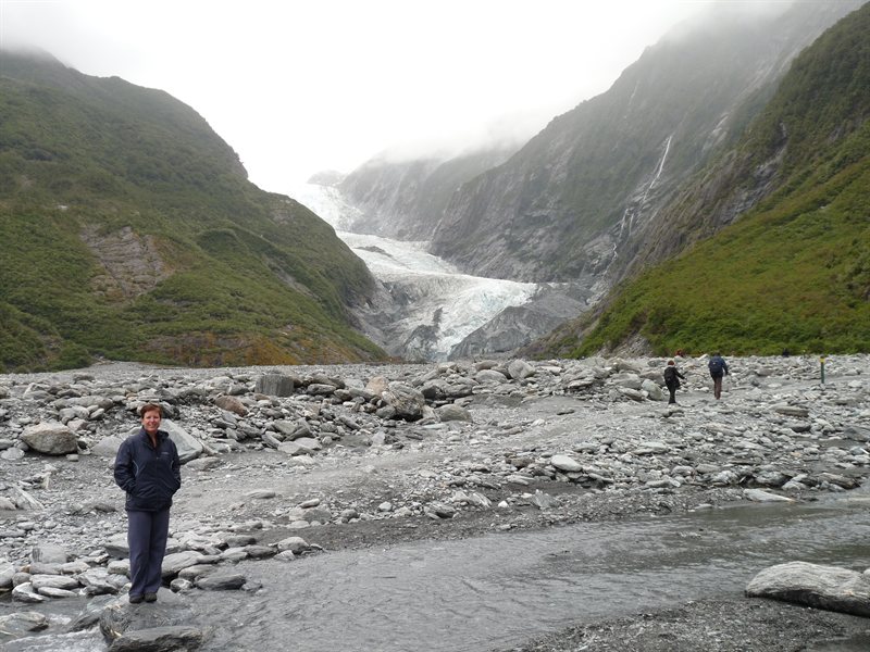 Claire at Franz Joseph Glacier
