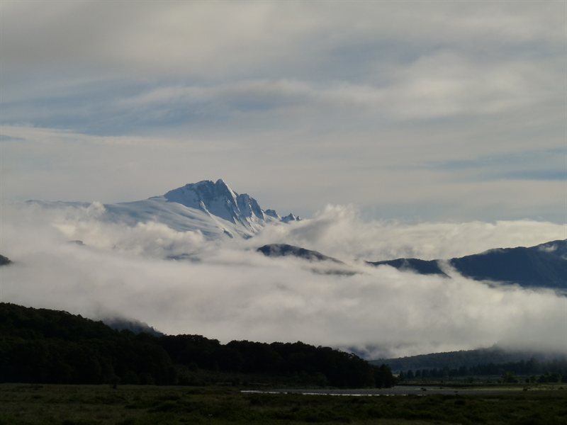 Mount Hooker viewed from our campsite