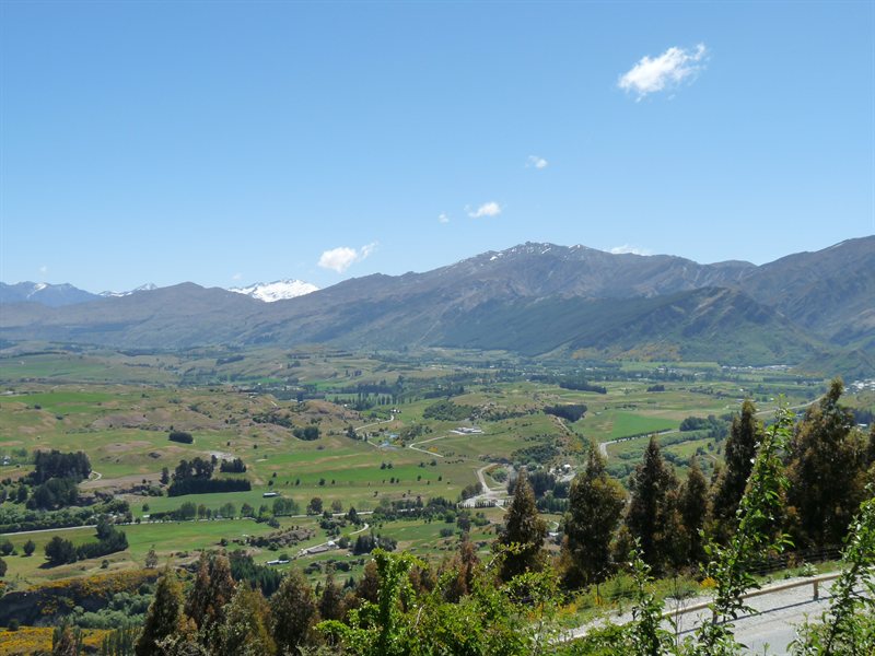 Looking towards Arrowtown from surrounding hills