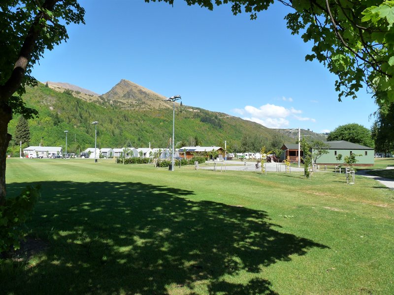 Looking back over our campsite in Arrowtown