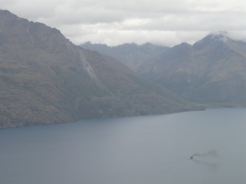 Looking down on Lake Wakatipu