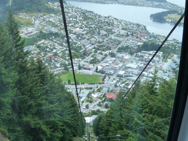 Looking down onto Queenstown from the Gondola