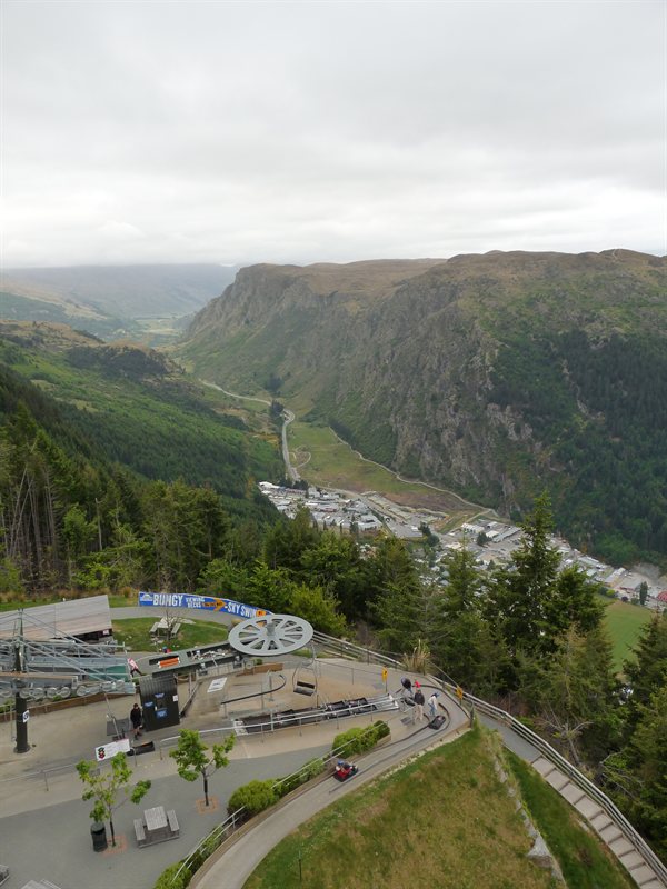 The start of the luge in Queenstown