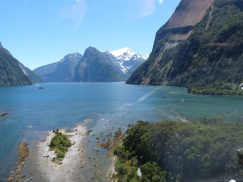 Flying over Milford Sound