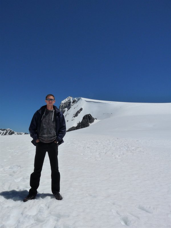 Ed on top of the glacier