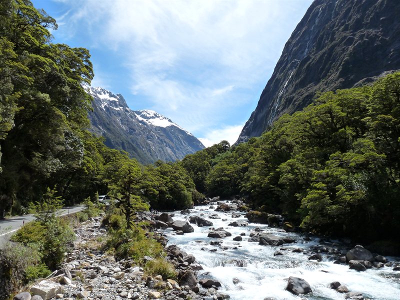 The Cleddau River on the road to Milford Sound