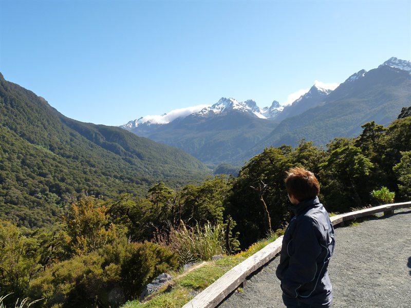 The mountains of Fiordland overlooking the Hollyford Valley