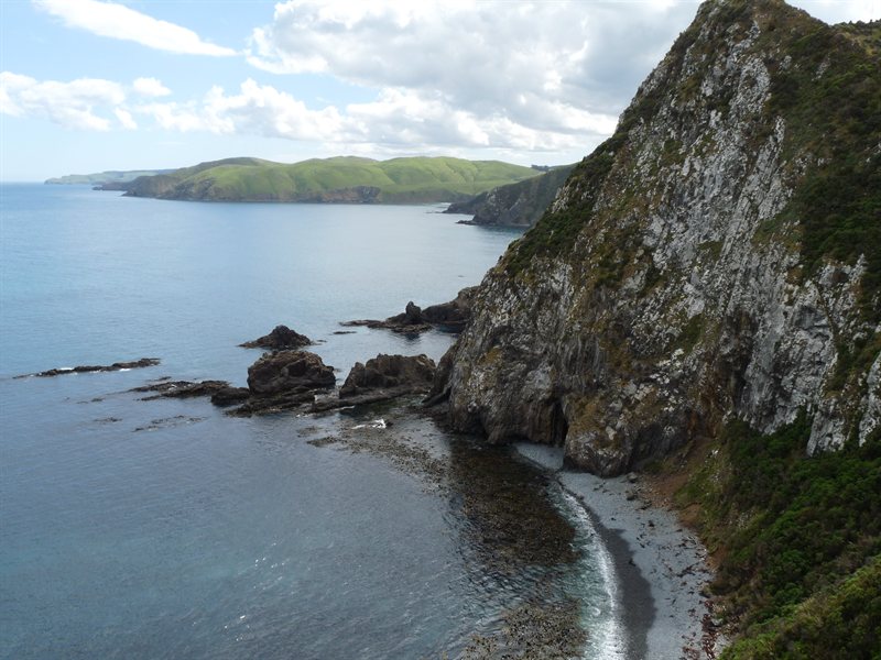 View from Nugget Point towards the Catlins