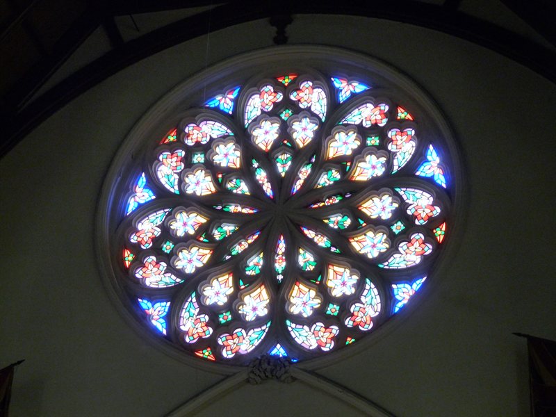 First Church in Dunedin - the rose window