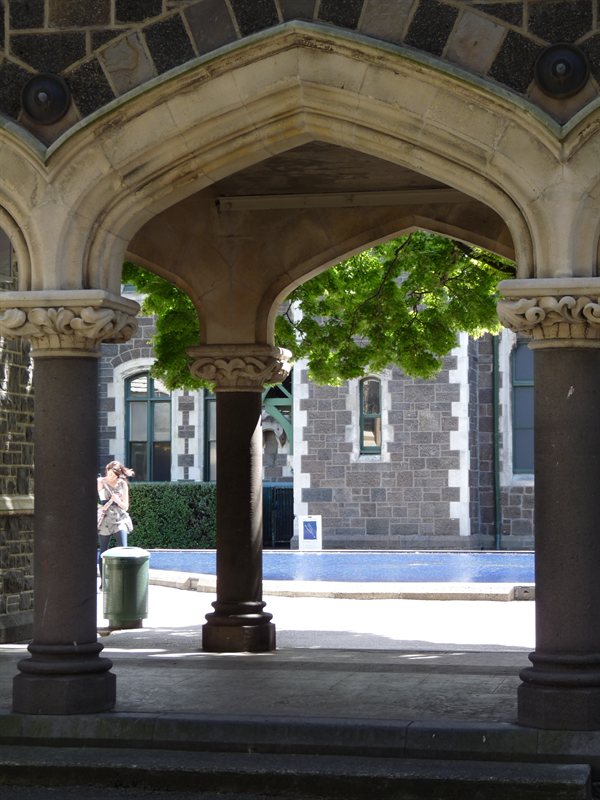 The cloisters at the Arts Centre