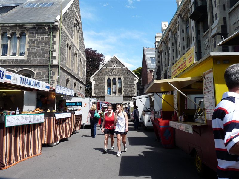 Food market at the Arts Centre