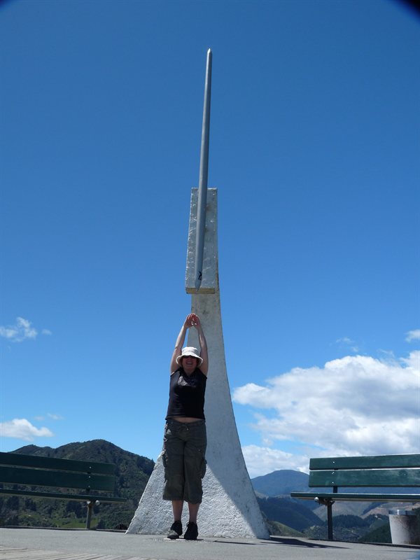 Claire at the center of New Zealand!