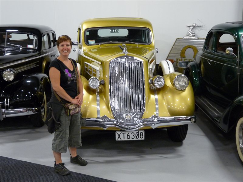 Claire and a beast of a car!