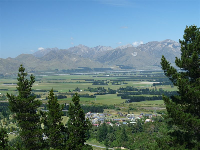 Hanmer Springs and the mountains beyond