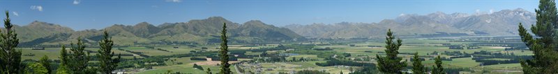 Panoramic view over Hanmer Springs