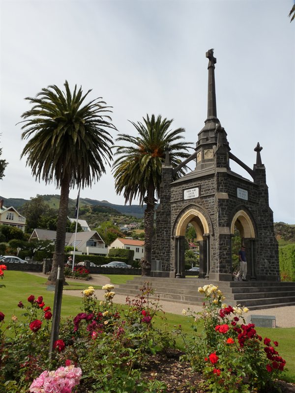 The war memorial in Akaroa
