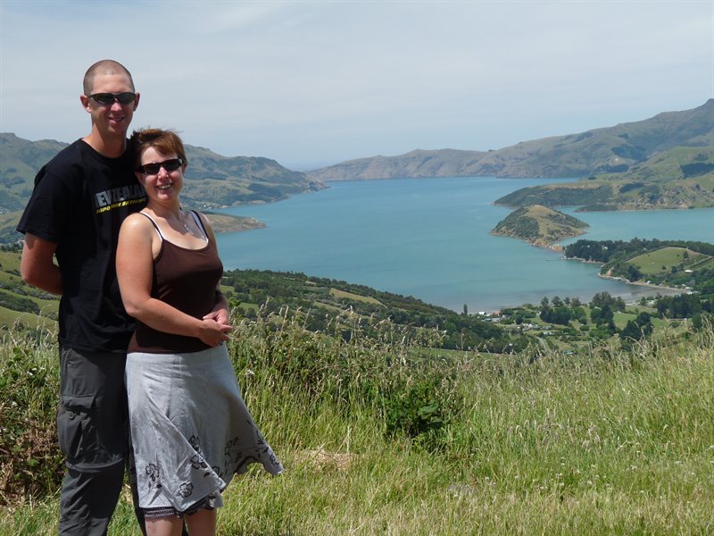 Us at Akaroa on Christmas Day
