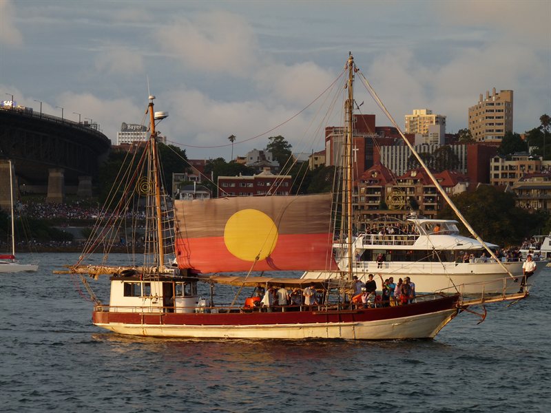 Boats in the harbour on New Year's Eve