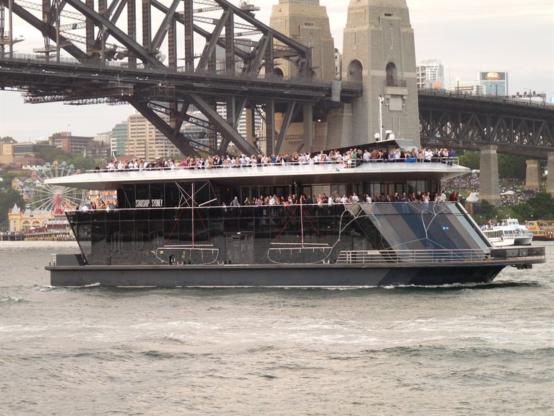 Boats in the harbour on New Year's Eve