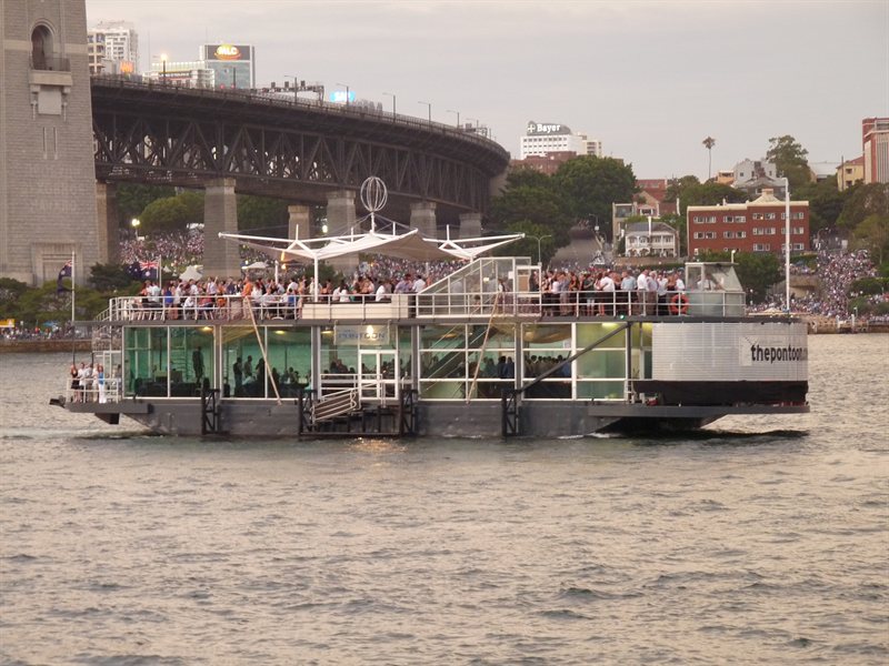 Boats in the harbour on New Year's Eve