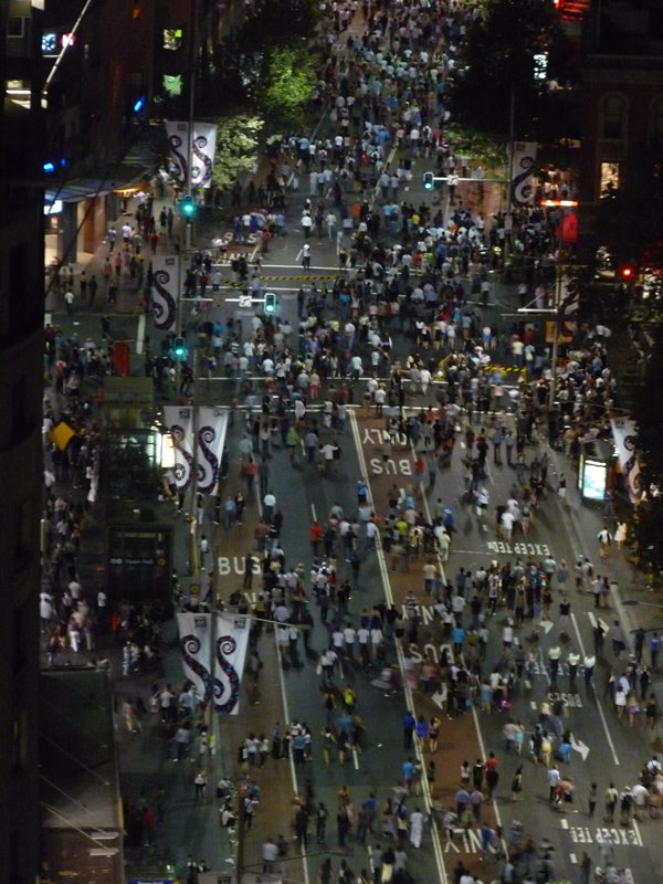 George Street soon after midnight on New Year's Day