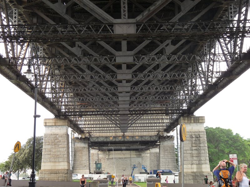 View of the underside of the Harbour Bridge
