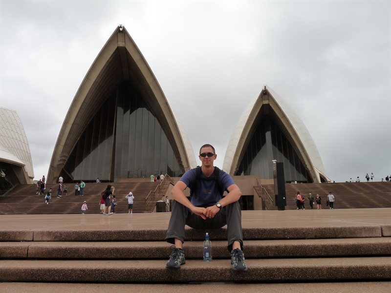 Ed on the Opera House steps