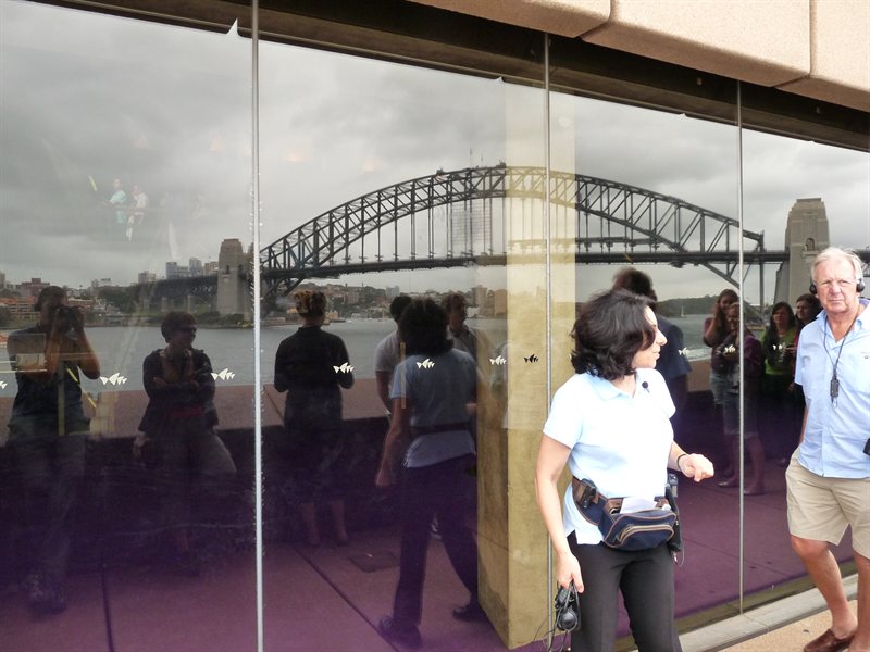 Reflection of the Harbour Bridge in the Opera House windows