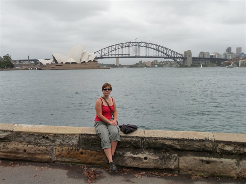 Claire at Mrs Macquarie's Chair