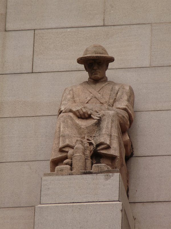 Outside the Anzac Memorial