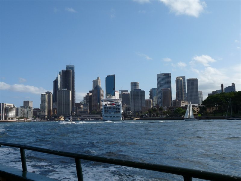 Looking back at Circular Quay