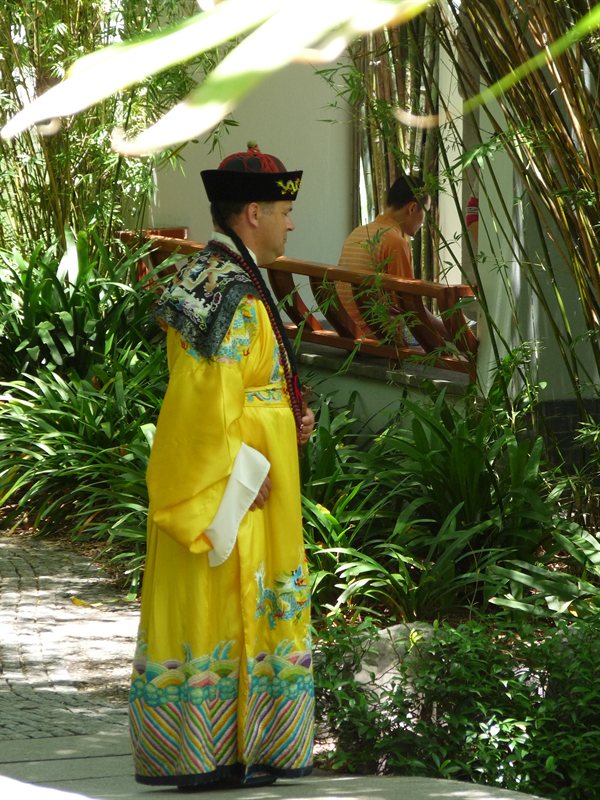 Dressed up at the Chinese Gardens