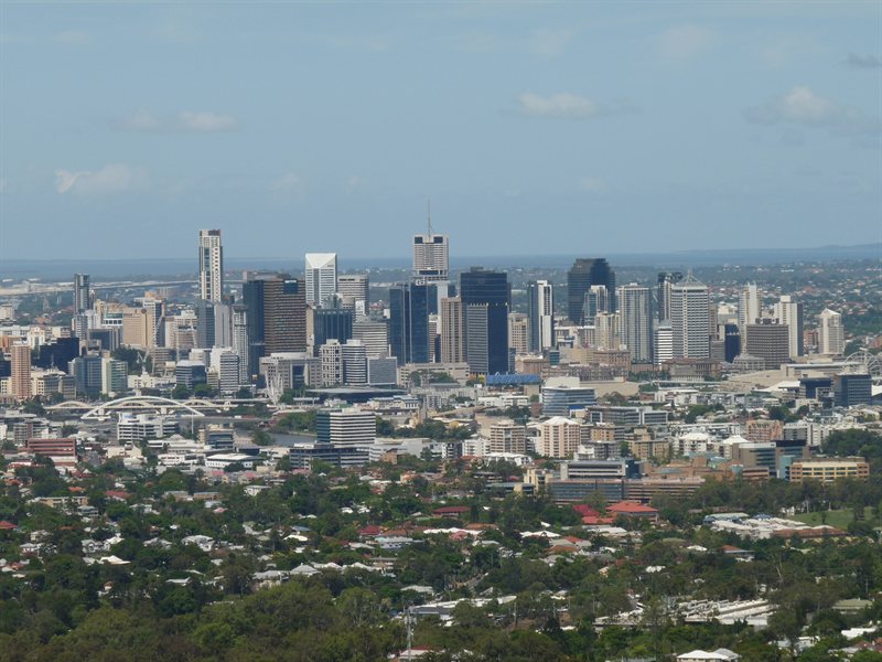 View over Brisbane from Mount Coot-tha