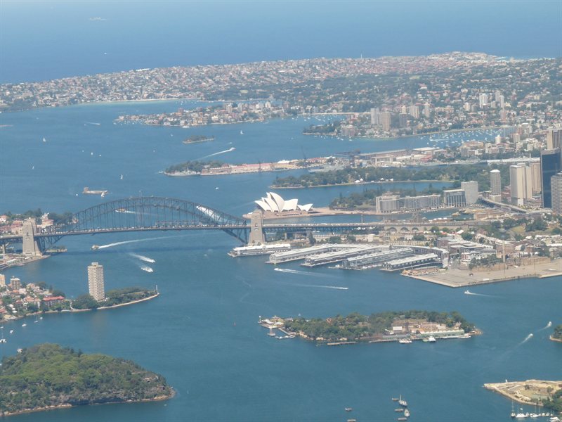 View over Sydney from the air!