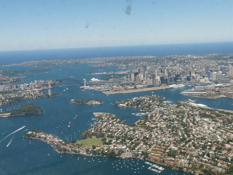View over Sydney from the air!