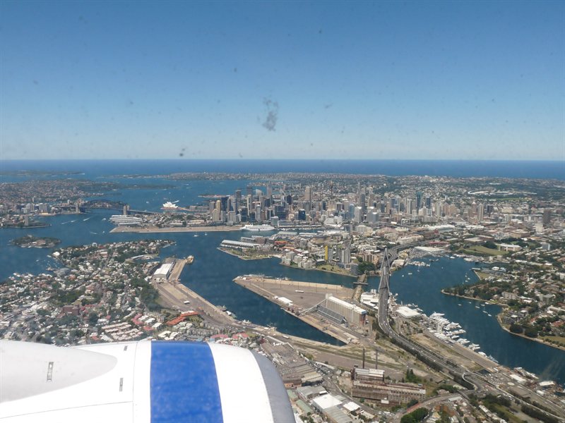 View over Sydney from the air!