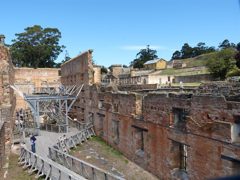 Inside the ruined penitentiary at Port Arthur