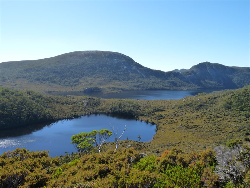 View over Dove Lake and Wombat Pool