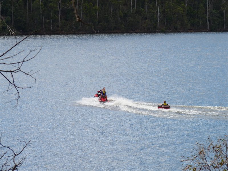 Locals enjoying Australia Day on Lake Barrington