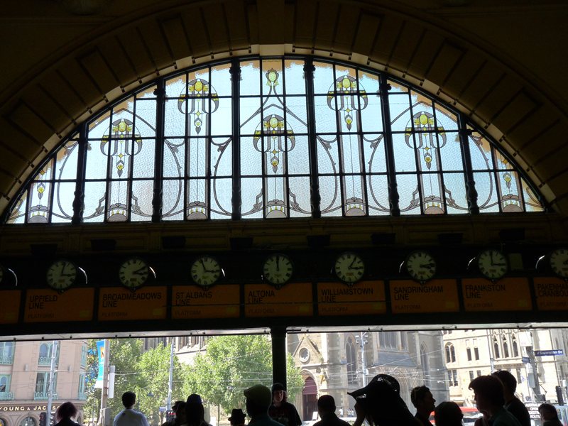 Inside Flinders Street Station