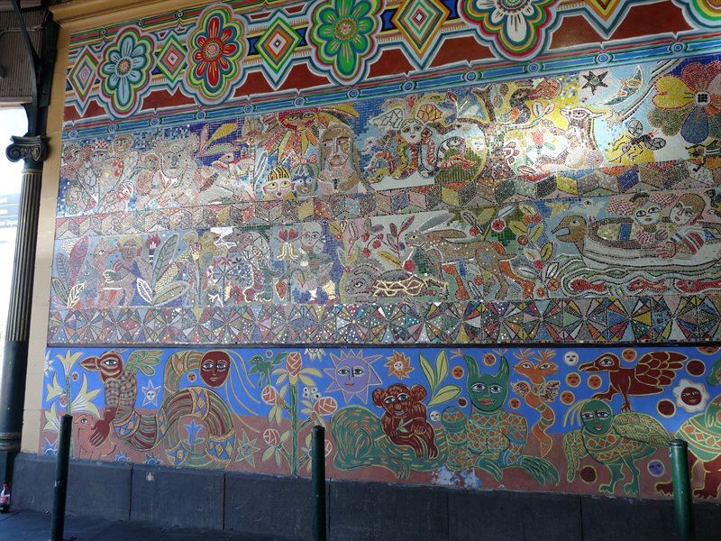 Mosaiced wall at Flinders Street Station