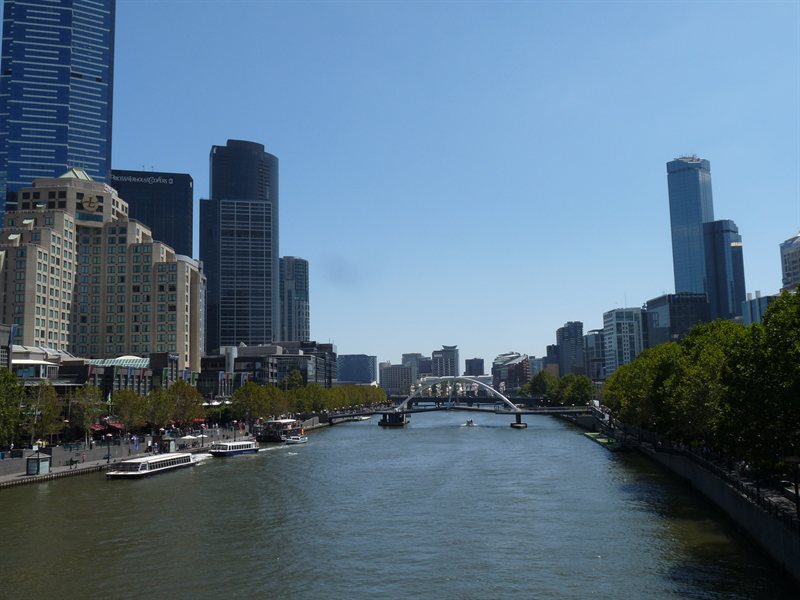 Looking down the river in Melbourne