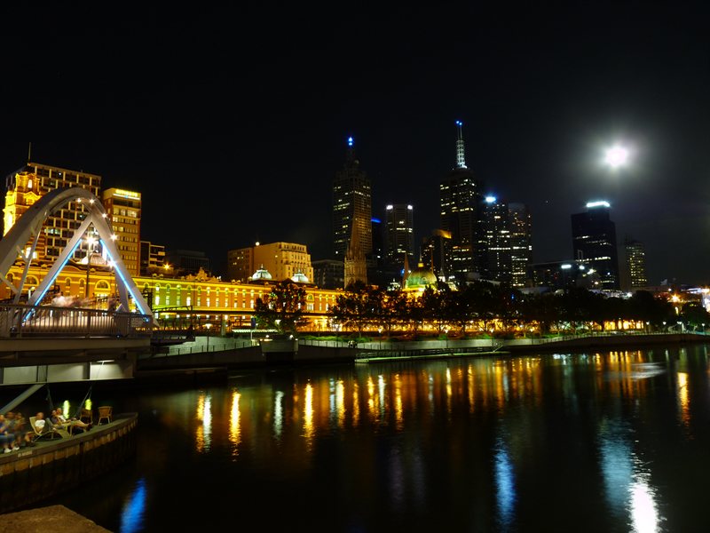 Melbourne at night
