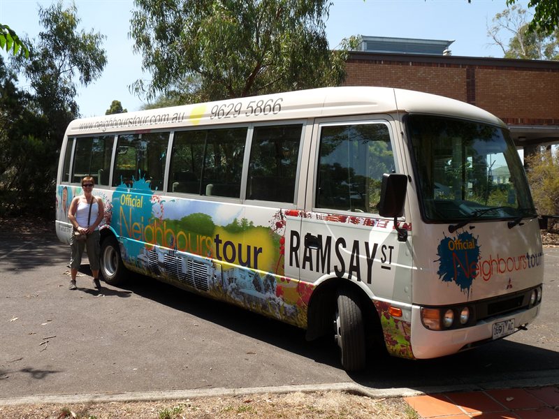 Claire on the Neighbours tour